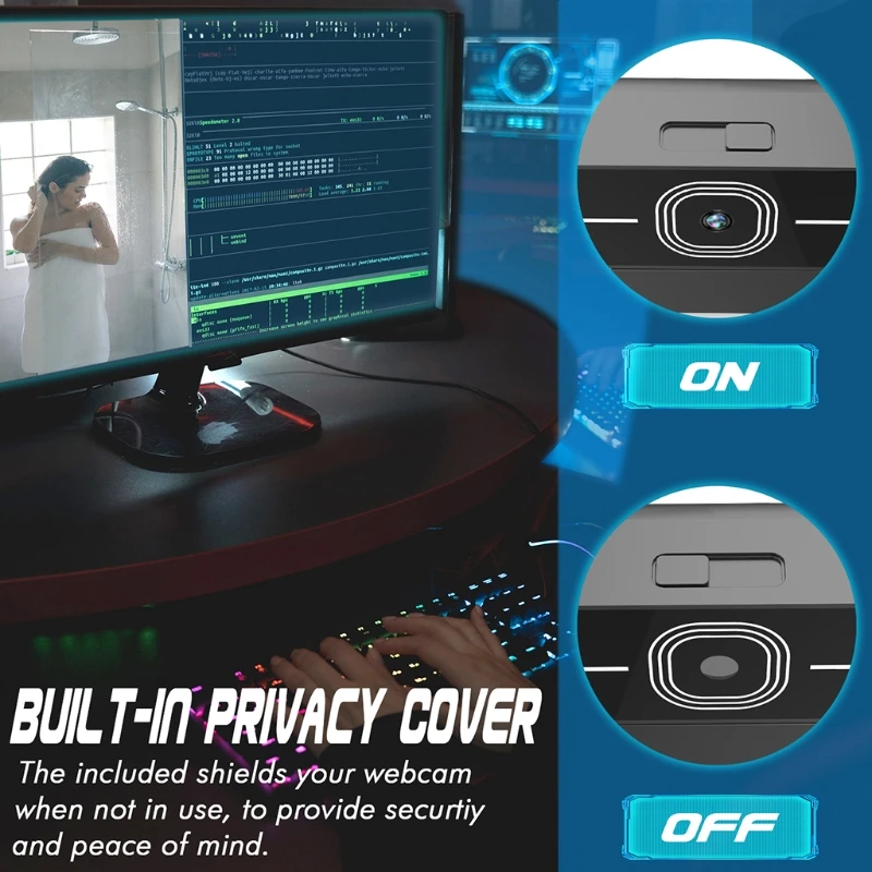 

Веб-камера D7YC для ПК с автофокусом и микрофоном, 1080P