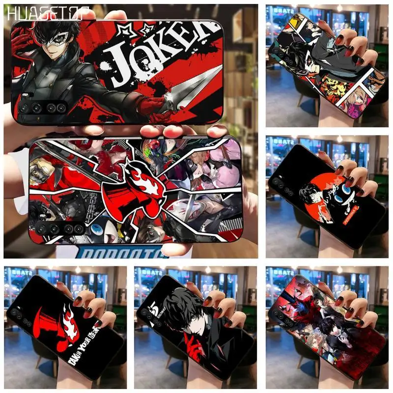 

HUAGETOP Persona 5 Take Your Heart Black Cell Phone Case For Huawei Nova 6se 7 7pro 7se honor 7A 8A 7C Prime2019