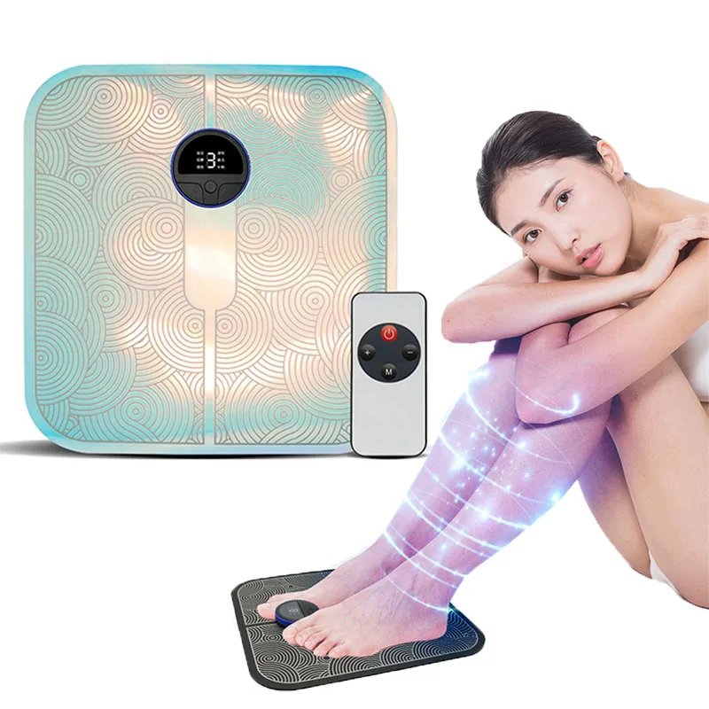 

EMS Electric Foot Massager USB Remote Control Intelligent Muscle Stimulation Pulse Acupuncture Therapy Pain Relief Health Care