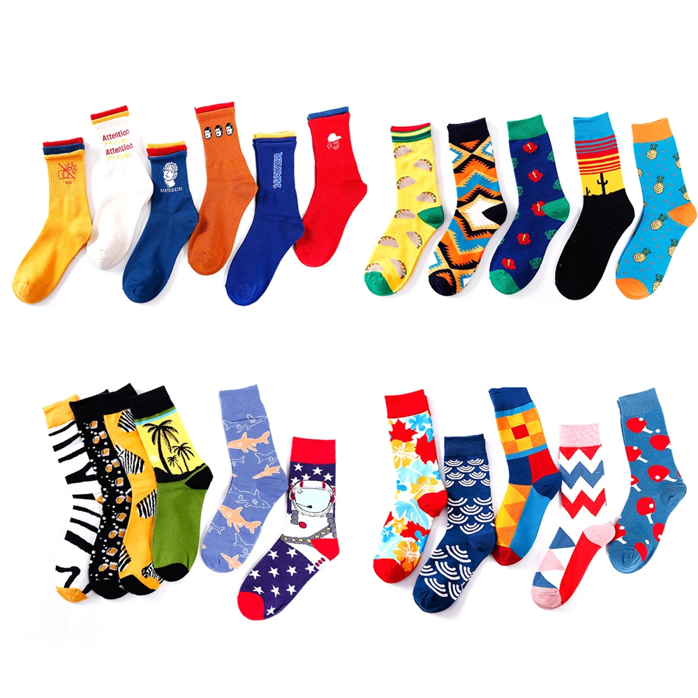 Instime Happy геометрические персональные хлопковые носки для женщин и пар унисекс