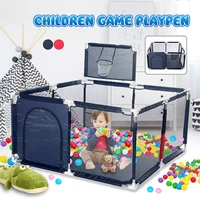 children cloth playpen with basketball stands baby game tent infant toddler fence ball pit pool kids sport toy indoor basketball