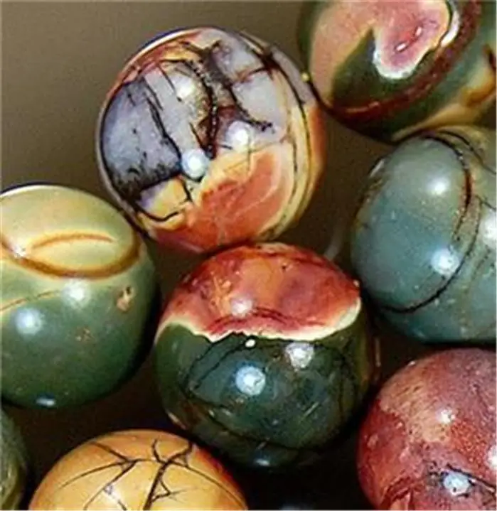 beads NATURAL 14MM PICASSO JASPER ROUND BALL LOOSE BEAD STRAND 15&quot #@ | Украшения и аксессуары