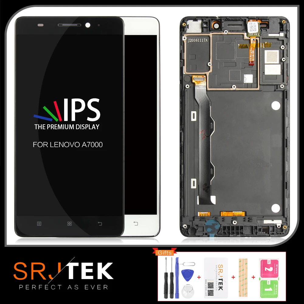 SRJTEK для Lenovo A7000 сенсорный экран LCD Дисплей Матрица дигитайзер Сенсорная рамка