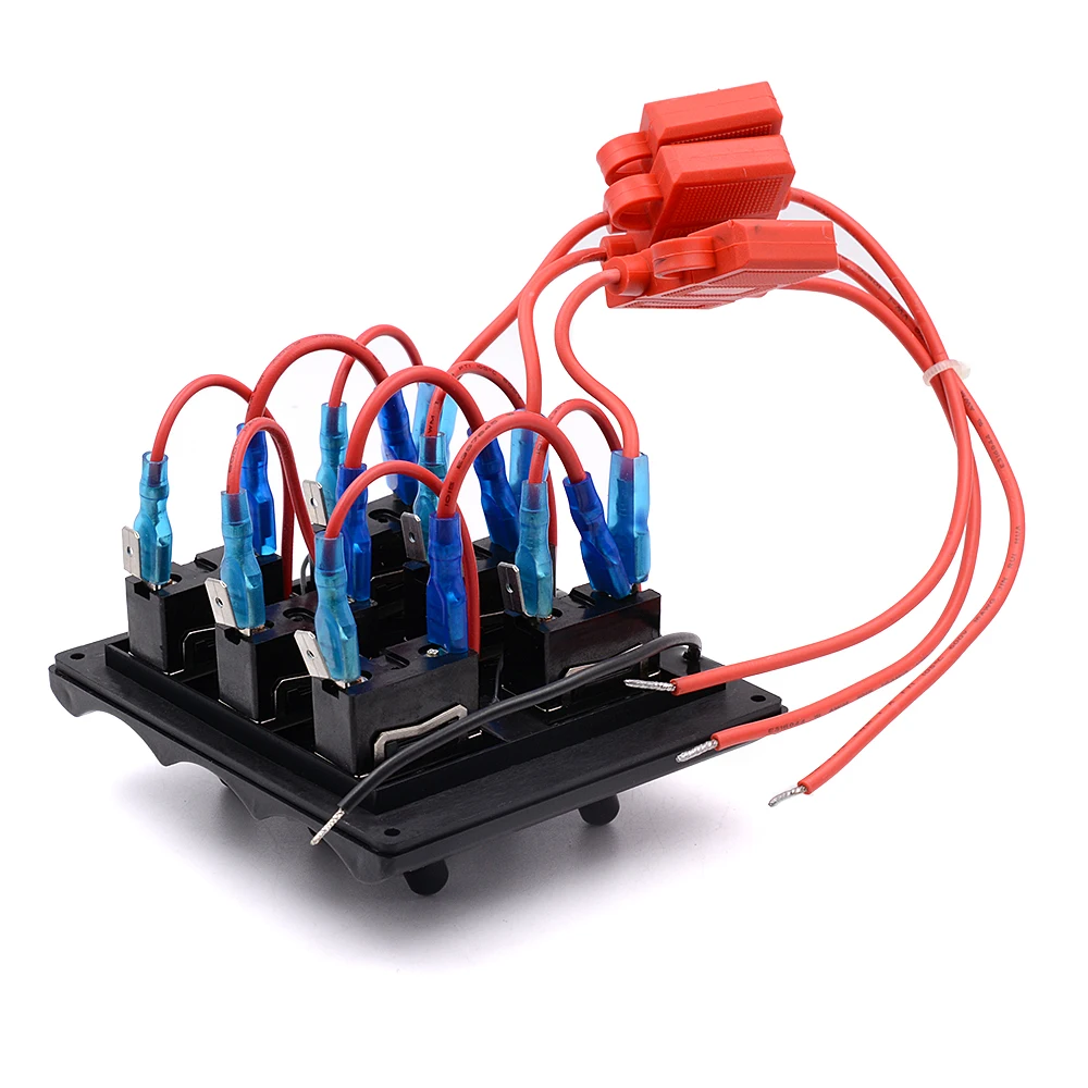 6-кнопочный переключатель панели с 12В-24В водонепроницаемый предохранитель