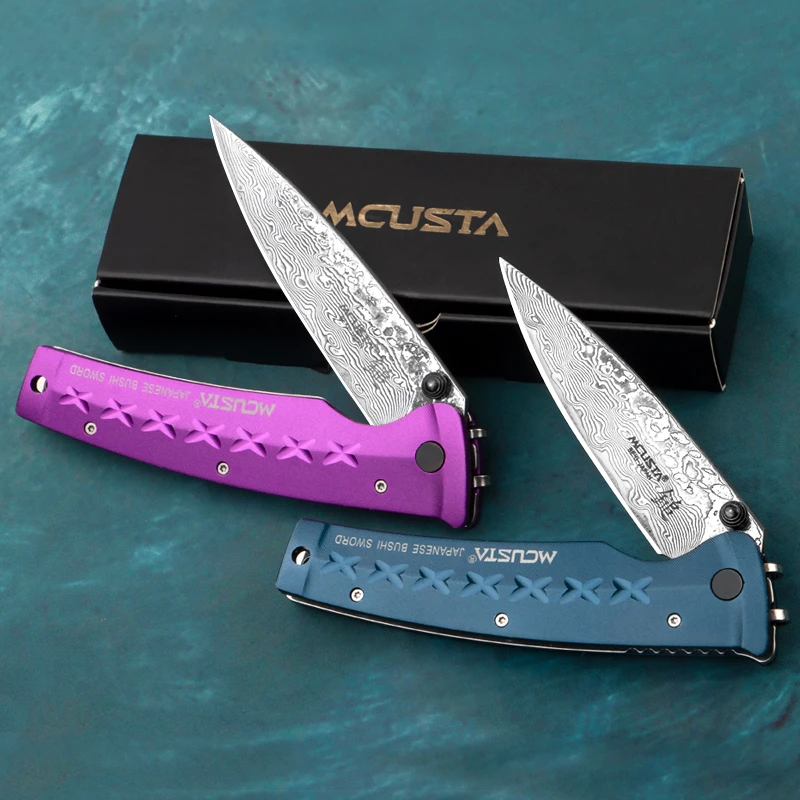 VG10 кухонный нож из дамасской стали складной для резки фруктов тактический