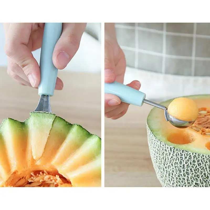 1 шт. 2 в нож для резьбы по фруктам арбуз альпинизм мороженое ложка сделай сам