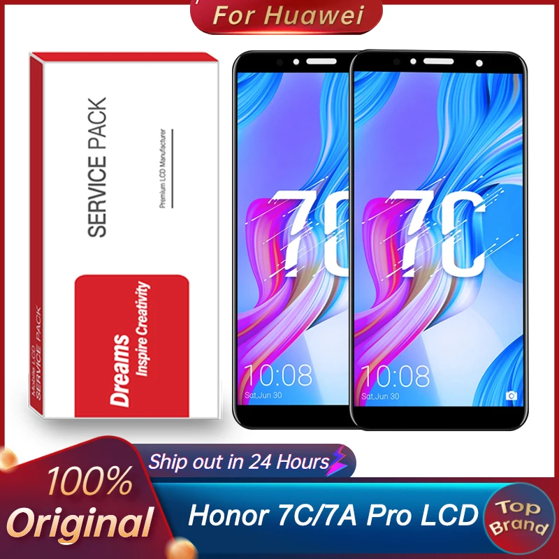 5 7 &quotОригинальный дисплей для Huawei Honor 7C ЖК планшетов с сенсорным экраном ATU LX1 / L21 7A