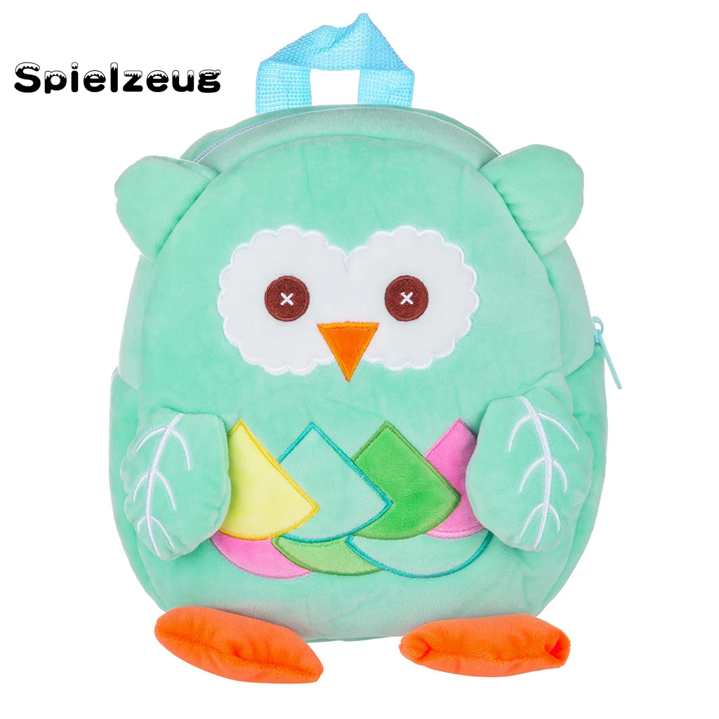 Милый сова мультфильм милые животные Плюшевые Рюкзак для малышей Мини школьные