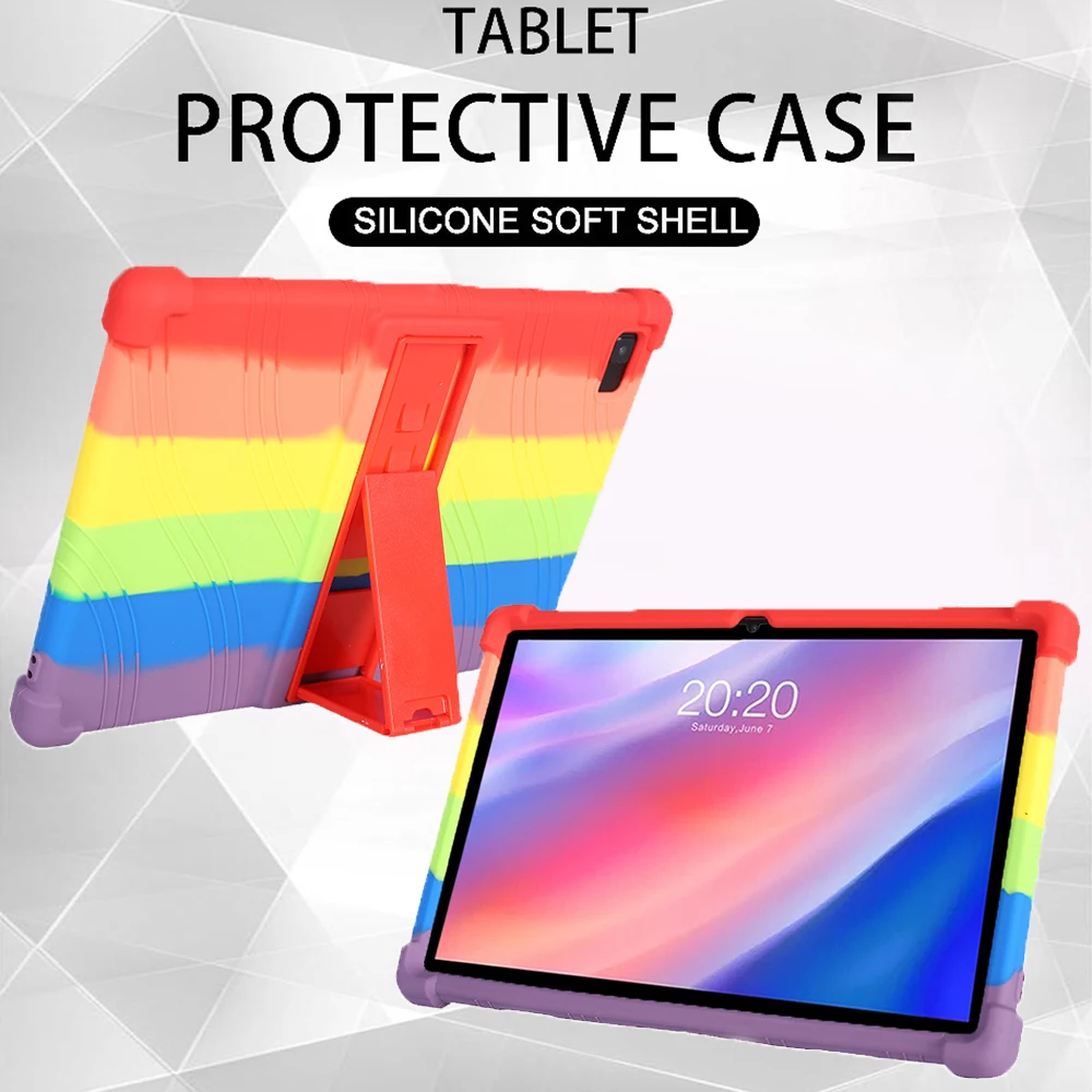 For Teclast Tablet Case P20HD M40 Safe Shockproof Silicone Cover P20 Shell Protective Sleeve Adjustable Stand
