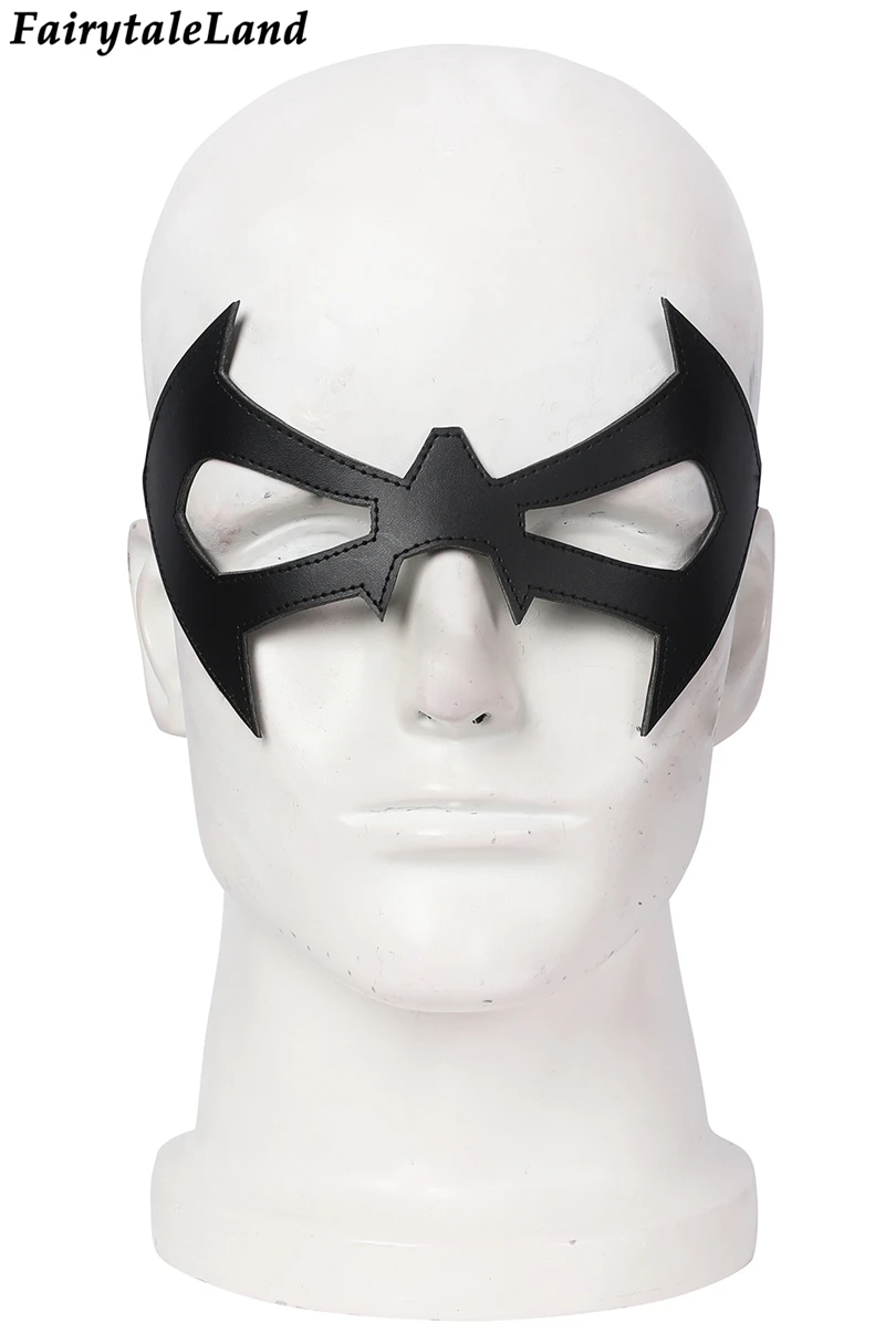 Halloween Cosplay Gotham Knights Nightwing Costume Superhero Dick Grayson Jumpsuit Faux Leather Black Armour Outfit