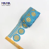 bilateral handicrafts embroidered net lace trim ribbon weddingbirthdaychristmasbow decorations for women ribbon 5 yards