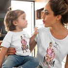 Одинаковые Семейные наряды, топы с принтом для мамы и дочки, футболка на день матери, подарок для мамы и ребенка, футболка, Повседневная футболка