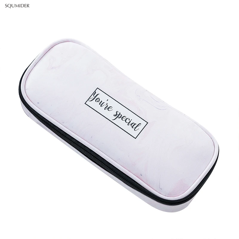 

Stone pattern pencil case cute PU stationery box school Pencil cases gifts for Children student pen case big pen bag for girls