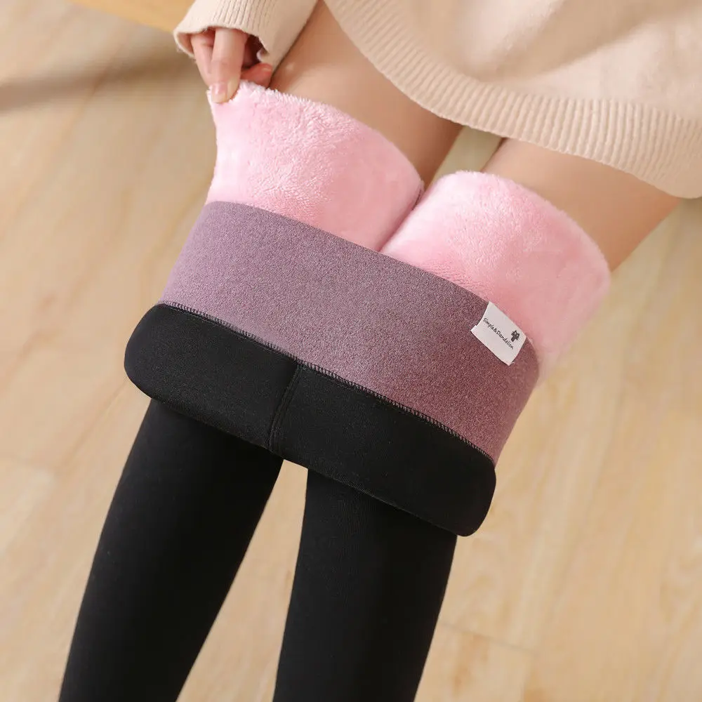 Winter Velvet Thick Workout Thermal Pants Fashion Pants Women Cotton Pants Plus Velvet Woman Cashmere Thick Stretch Trousers