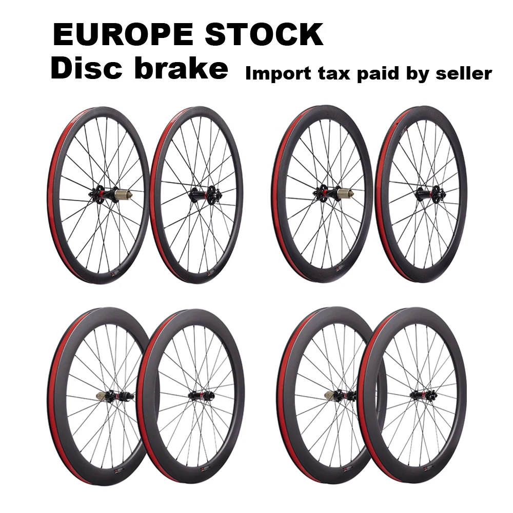 Дисковый тормоз 700C карбоновые колеса шоссейные велосипеды велокросса набор