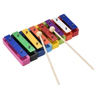 colorful 8 note glockenspiel resonator bells set percussion musical educational teaching instrument toys for children