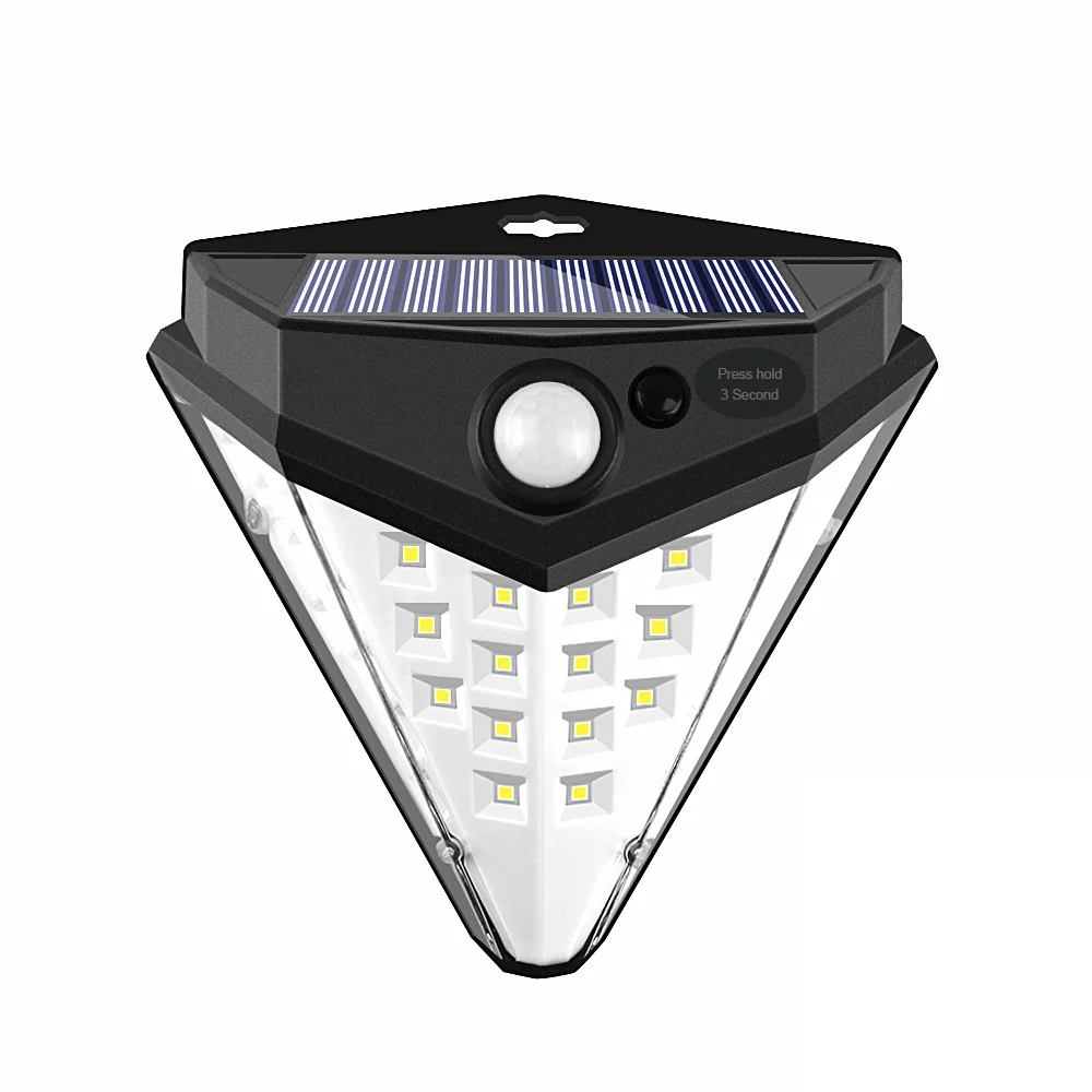 

Садовый светильник на солнечной батарее с датчиком движения, мощные уличные светодиодные лампы в форме алмаза, водонепроницаемые энергосб...