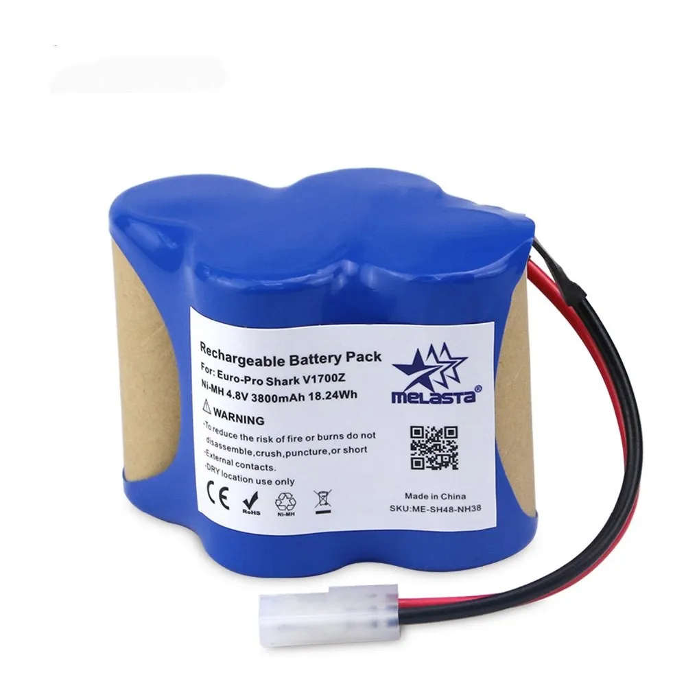 Melasta 4 8 V 3800mAh NiMH батарея для евро Pro Shark V1700Z V1930 X1725QN VAC X8905 беспроводной пылесос