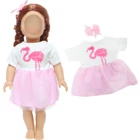 Модное розовое платье для куклы, свадебное вечернее платье с головным убором, юбка принцессы, одежда для американской девочки 18 дюймов, аксессуары, игрушки