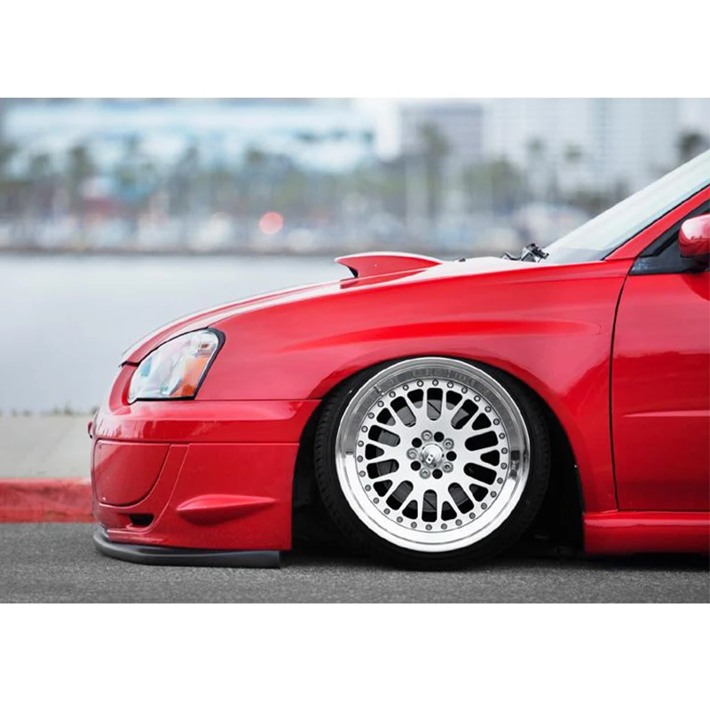 Черные разделители переднего бампера из ПУ для Subaru Impreza WRX Sedan STI 2004 2005 боковой