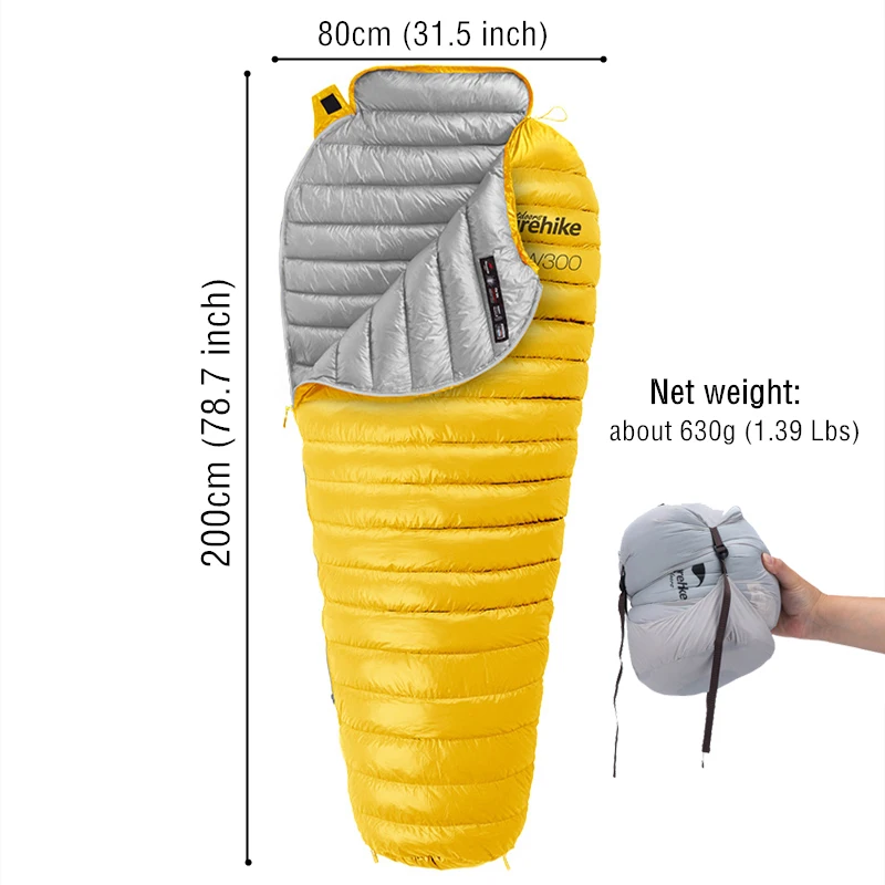 

Sleeping Bag Ultralight Compact Goose Down Sleeping Bag Outdoor Waterproof Mummy Hiking Camping Sleeping Bag