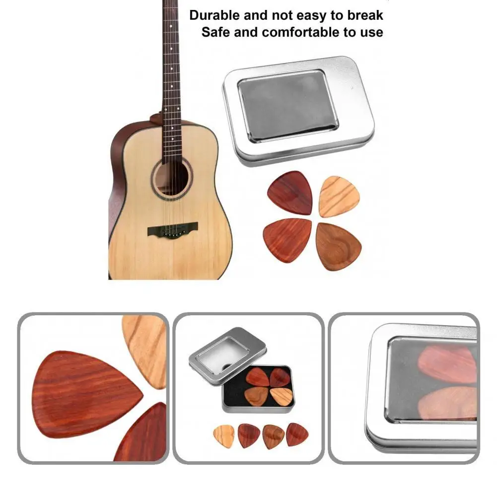 

Mini 4Pcs/Set Delicate Part Finger Pickup Bass Thumb Picks Portable Guitar Pick Solid for Instrument