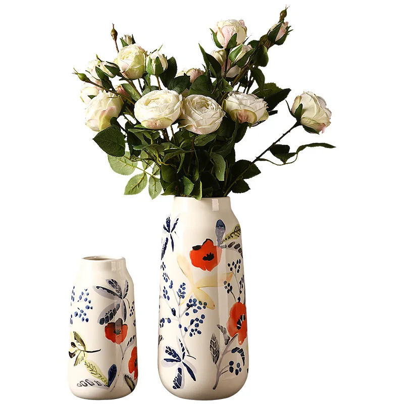 

New Chinese ceramic vase decoration creative living room flower arrangement TV cabinet dining table home soft decorations han