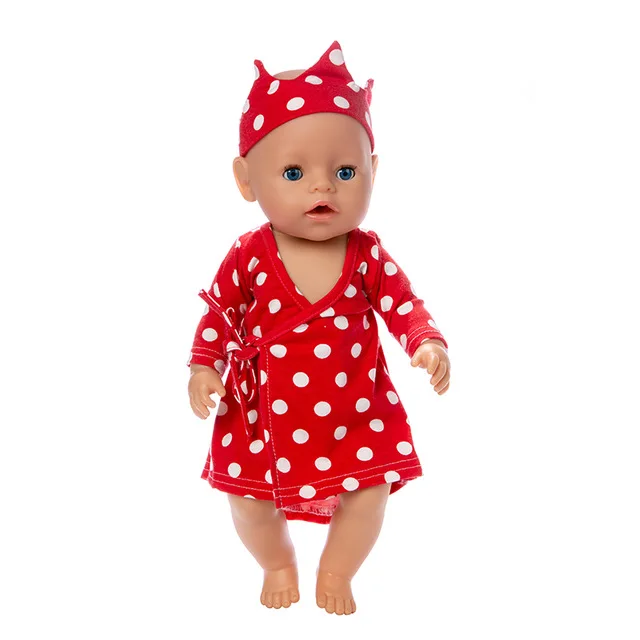 

Born New Baby Fit 17 Inch 43cm Doll Clothes Accessories Fashion Pajamas Suit For Baby Birthday Festival Gift
