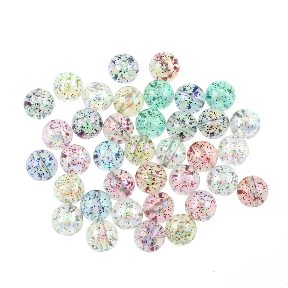 50 шт смешанные цвета Круглый флеш-накопитель блестящие бусины акриловый шар