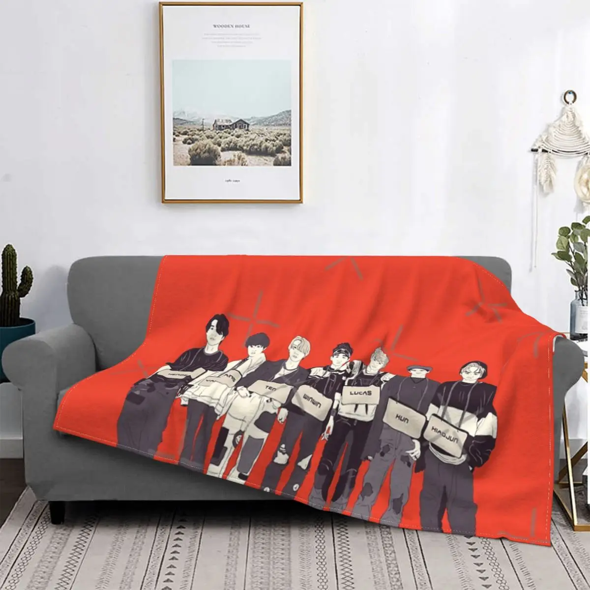 

Пробуждение мира Wayv-Manta a quadros para cama, cubrecпокупки Kawaii, a quadros
