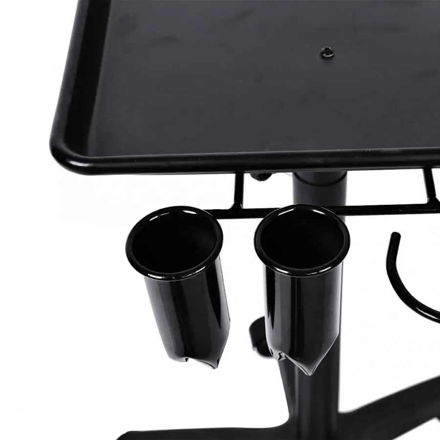 Алюминий волос салонный инструмент поднос регулируемая высота тележка с 2 чайных