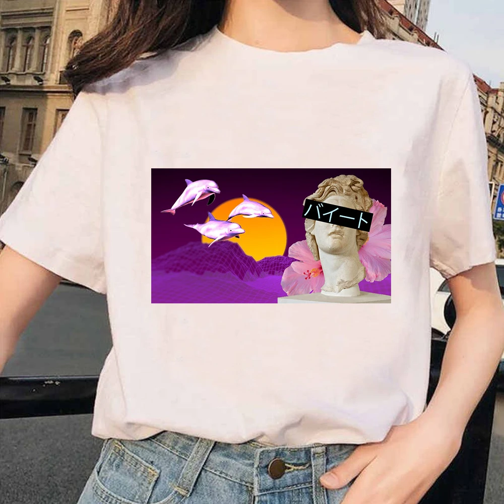 Летняя Паровая Эстетическая художественная картина графическая футболка