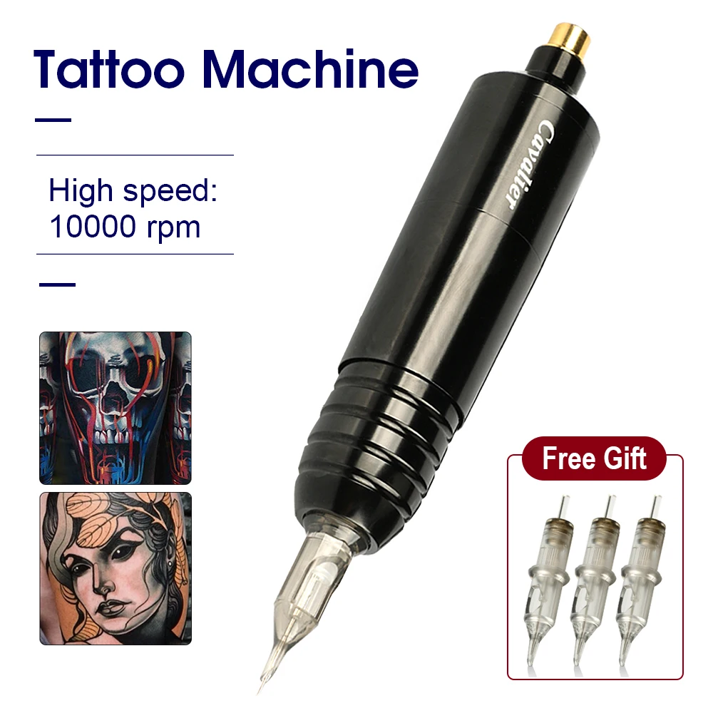 

Newest Tattoo Rotary Pen High Quality Speed 10000 Rpm Cavalier Steel Beads Professional Permanent Makeup with Cartridge Needle