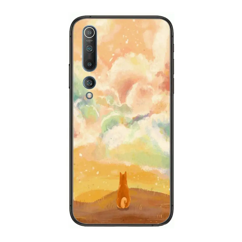 

Cute Dog Phone Case For xiaomi mi11 5g 10 liti Ultra 9Pro SE 3 8 Note Anime Black Cover Silicone Back Pretty tpu