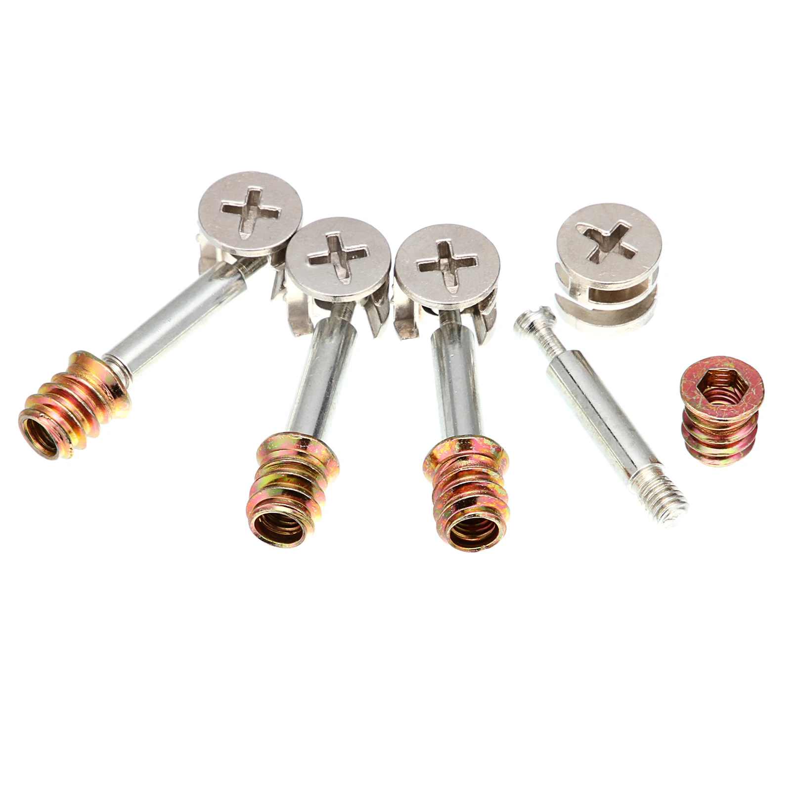 50pcs 3in1 m640 furniture screw assembled pieces kitchen cabinet connectors hammer nut free global shipping