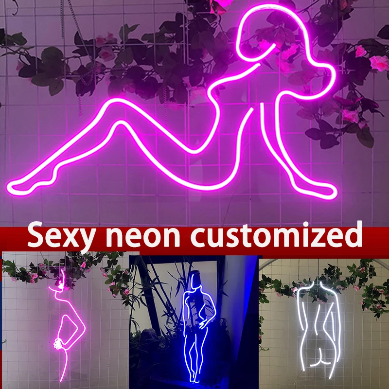 Custom Sexy Neon Sign For Room Led Lighting Ror Sign Sexy Girl Art Bar Club Party Wall Hanging Decor for BedRoom Gift Neon Top