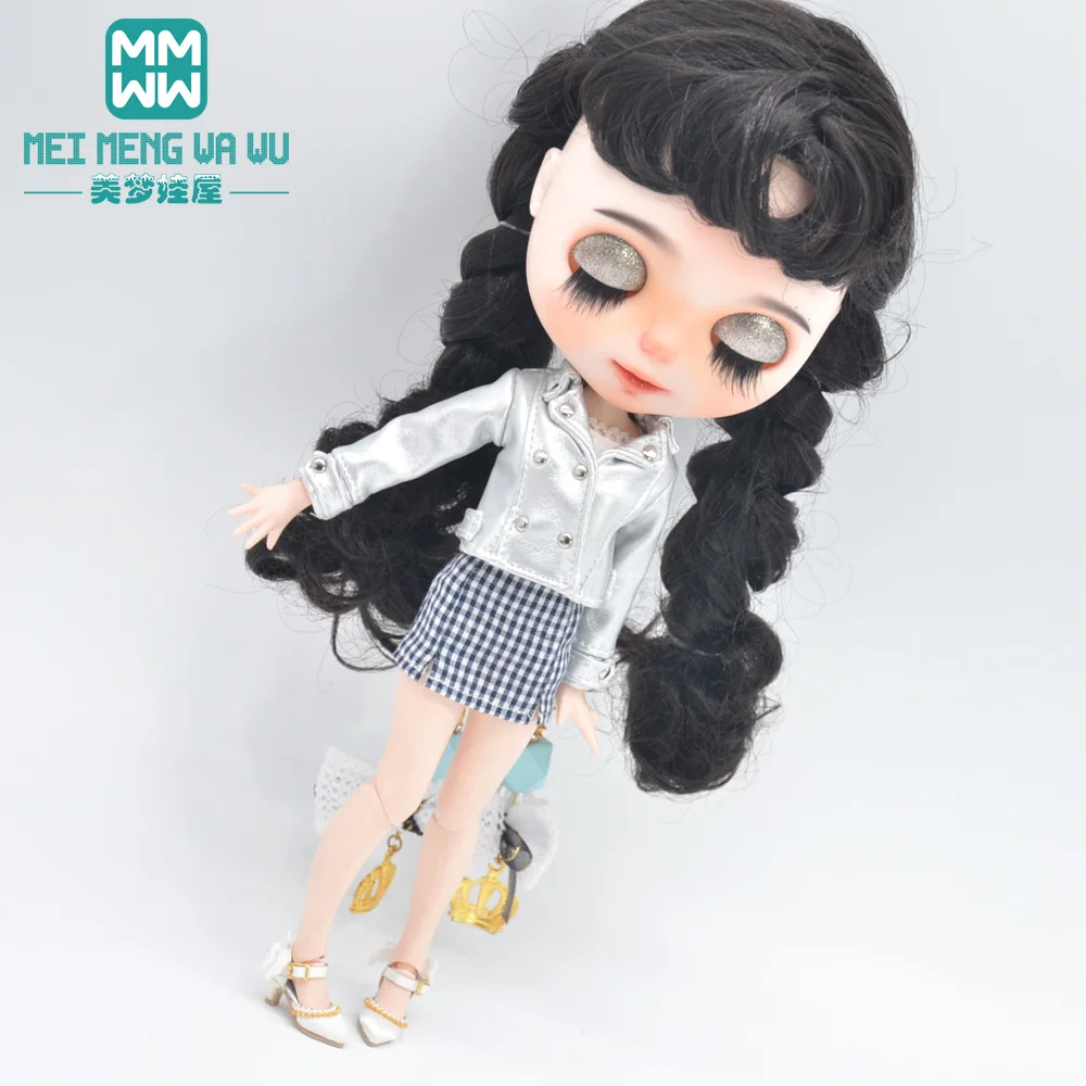 Одежда для куклы Blyth модная коричневая кожаная куртка 28-30 см аксессуары Azone