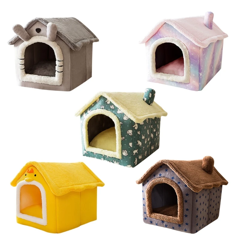

2022 New Indoor Pet House Cozy Cat Bed Warm Cave Nest Sleeping Hut for Cats Puppies