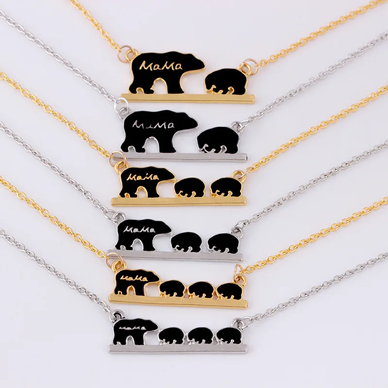 

RONGQING 12pcs/lot Hot Sale Jewelry bear necklace wholesale 2019 Animal Necklace