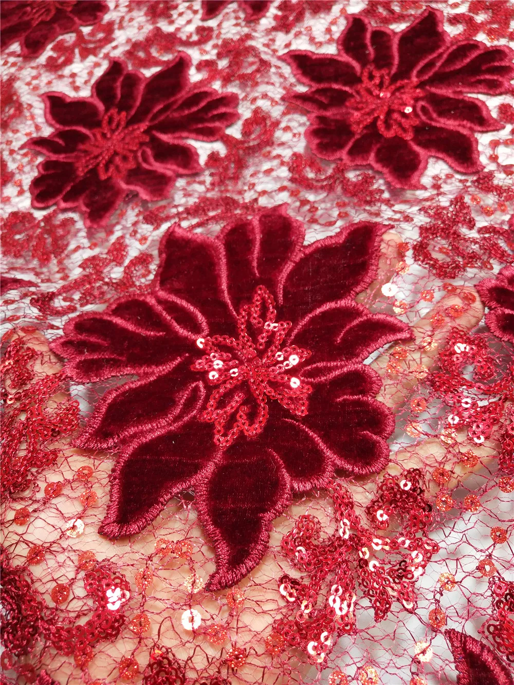 African lace fabric 5yds/pce linac velvet 3cm&5cm shiny sequins mesh fabrics women gorgeous luxury lagos party nigerian asoebi
