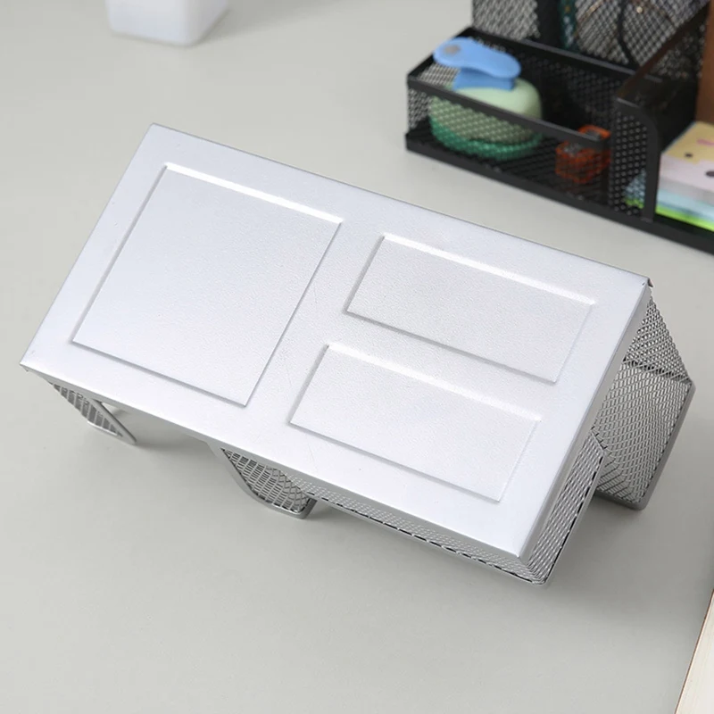 

Multifunctional Combination Pen Holder Creative Metal Iron Three Grid Storage Student Stationery Office School Supplies