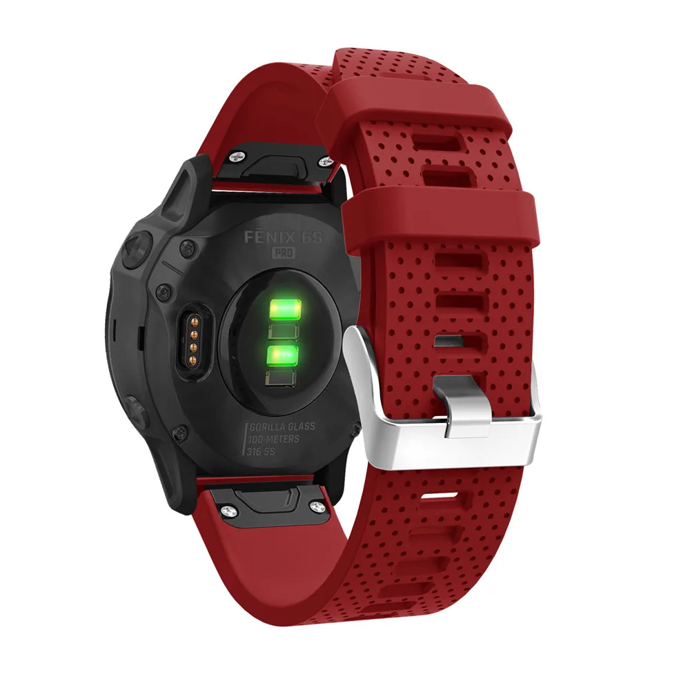 20 мм ремешок для часов Garmin Fenix 6S часы с быстрым выпуском легко подходят силиконовый ремешок на запястье ремни для Garmin Fenix 5s Plus ремень
