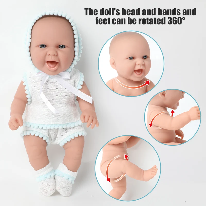 12 дюймов reborn doll 30 см реалистичный силикон bebe body водонепроницаемый имитация
