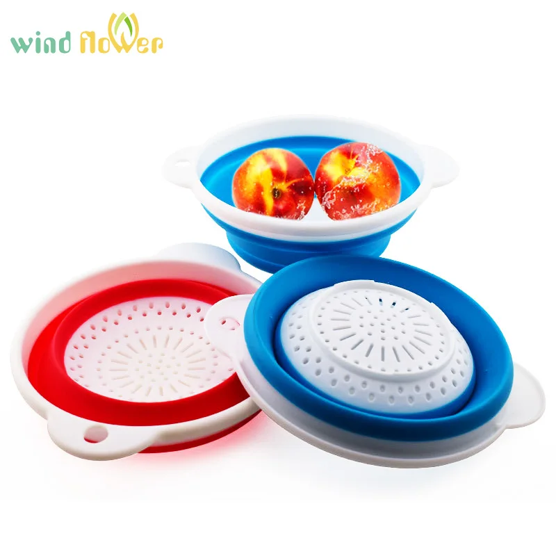 Ветряная Цветочная мойка овощные Фрукты складная пластиковая корзина