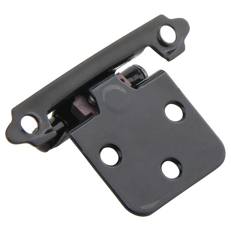 

Self Close Hinge Cabinet Hardware 20 Pack (10 Pairs) Face Mount Overlay Variable Black Coated