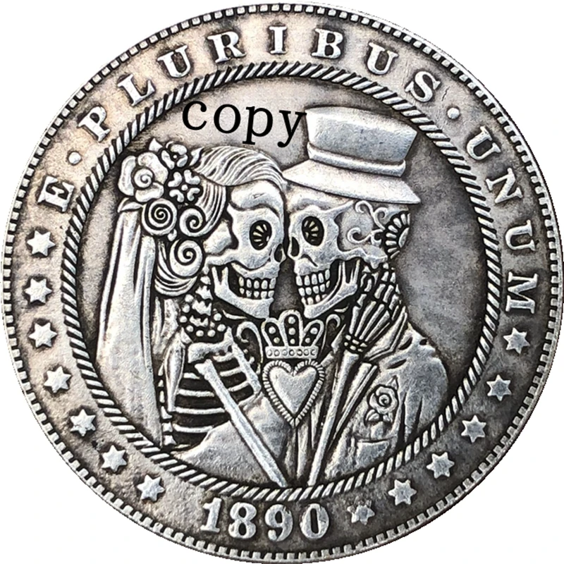 

Hobo Nickel 1890-CC USA Morgan Dollar COIN COPY Type 242