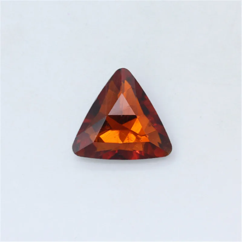 Red coffee 8mm 10 шт. треугольные хрустальные 3D Подвески для ногтей Белые AB Стразы с серебряным острым дном голографическое искусство ногтей украшение маникюр - Цвет: Red coffee 8mm
