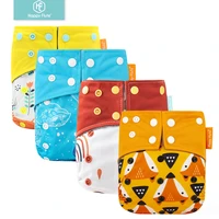 happy flute washable reusable pocket cloth nappy bamboo charcoal diapers fit 3 15kg boys and girls for all seasons