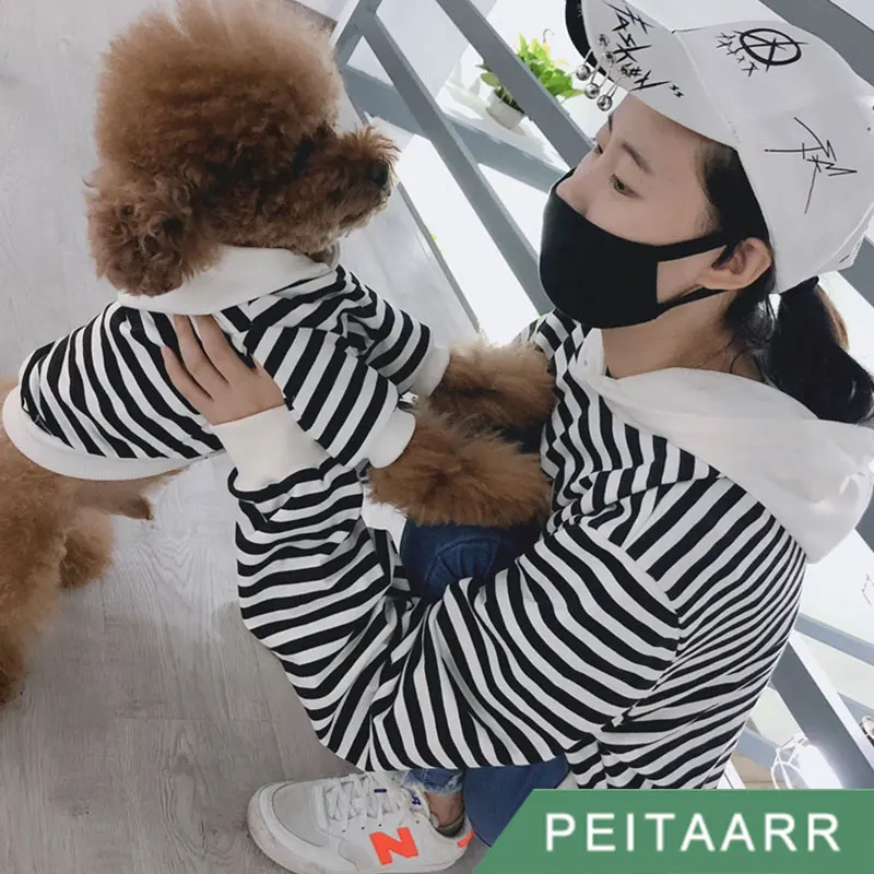 [PEITAARR] одежда для щенков и собак свитер в полоску родителей детей толстовка из