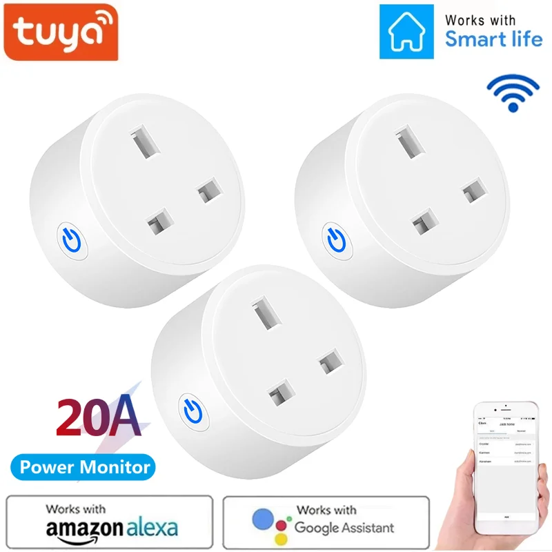 

Умная розетка Tuya, 16 А, 20 А, с голосовым управлением и таймером